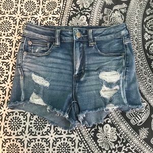 Size 4 hi rise shortie American Eagle Jean Shorts